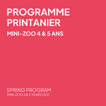 Passe École + Programme printanier Mini-Zoo en planche - Durée de 2 heure