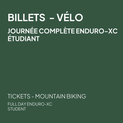 Billet Journée Enduro-XC - Étudiant