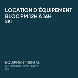 Location d'équipement SKI Bloc PM 12h à 16h - Enfant 6 à 12 ans