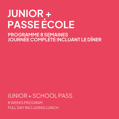 Passe École + Programme Junior 8 semaines en planche à neige - Samedi, Journée complète incluant le dîner