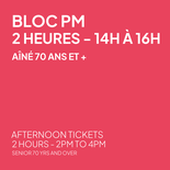 After 2PM - Senior 70 years and over