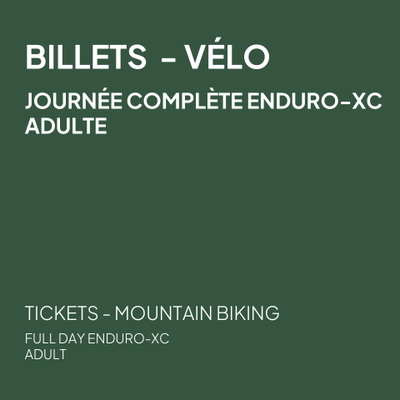 Billet Journée Enduro-XC - Adulte