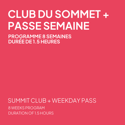 Passe Semaine + Club du Sommet (Adulte) 8 semaines en ski - Vendredi, Durée de 1.5 heures
