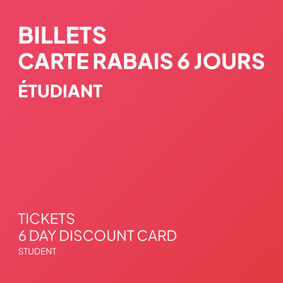 Carte rabais 6 jours - Étudiant