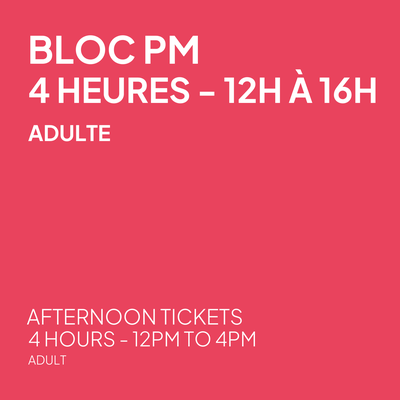 Bloc PM de 4 heures - Adulte