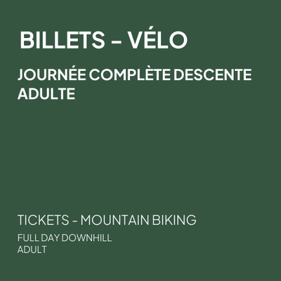 Billet Descente Journée complète - Adulte