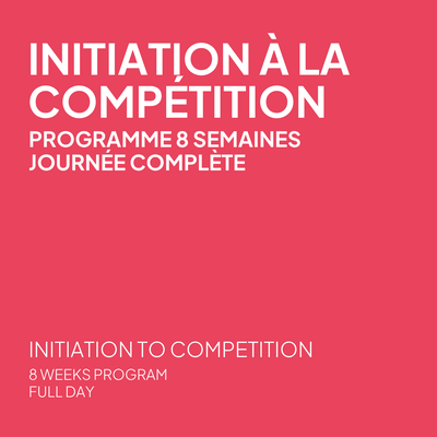 Initiation à la compétition 8 semaines en ski - Samedi, 4.5 heures incluant le dîner
