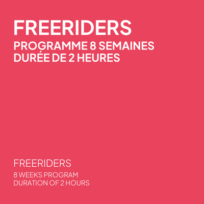 Programme Freeriders 8 semaines en ski - Samedi, durée de 2 heures