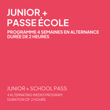 Passe École + Programme Junior 4 semaines  en alternance en planche à neige - Samedi, semaine A, durée de 2 heures