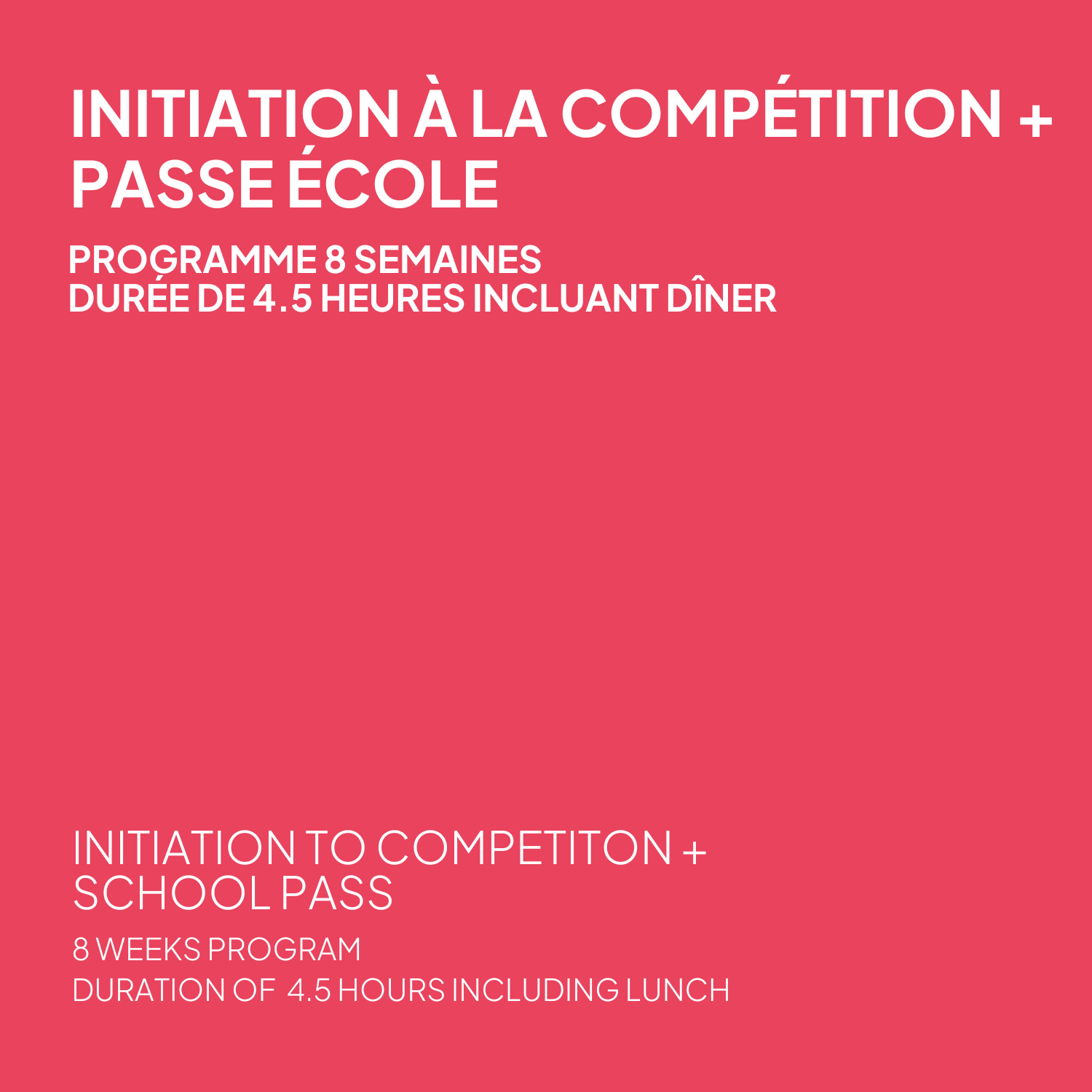 Initiation à la compétition