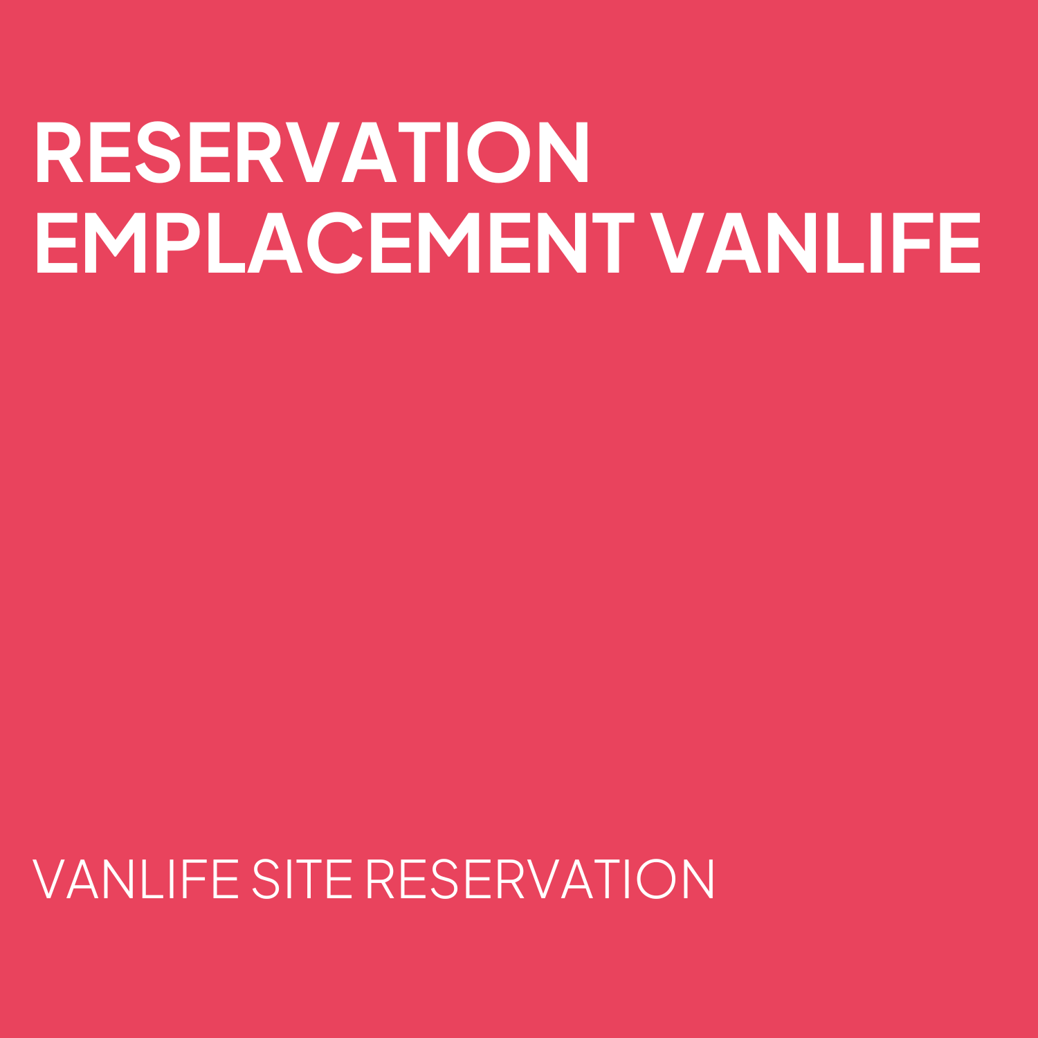 Emplacement Vanlife