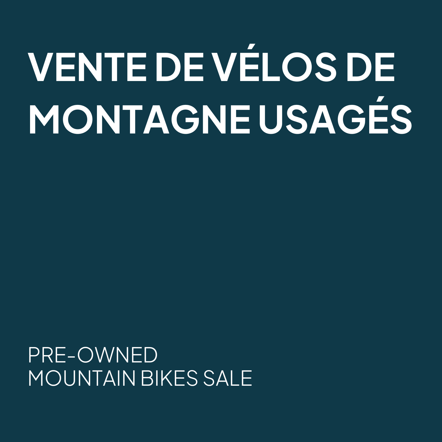 Vente de vélos de montagne usagés